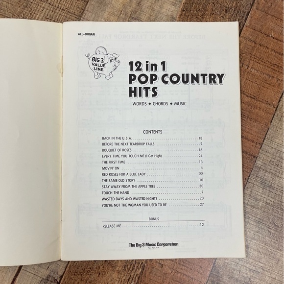 Vintage Organ Pop Country Song Music Book Bundle Notes - Picture 5 of 9